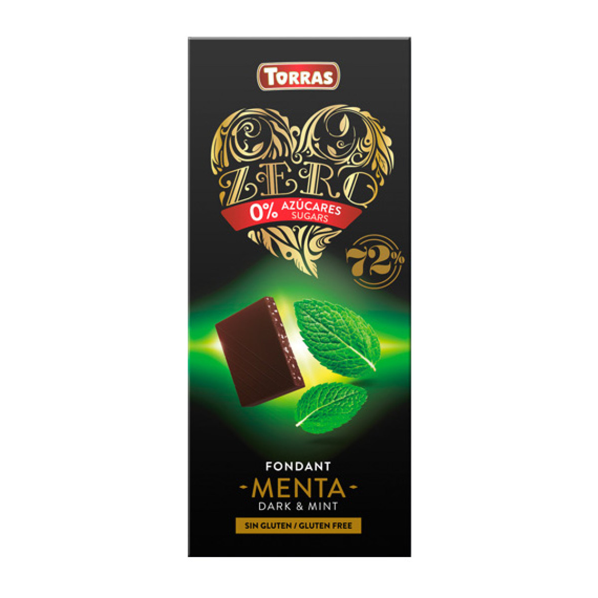 Шоколад "Torras" з м'ятою (без цукру), 100г, Іспанія