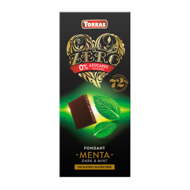 Шоколад "Torras" з м'ятою (без цукру), 100г, Іспанія