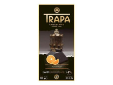 Шоколад "TRAPA" чорний з апельсином, 100г