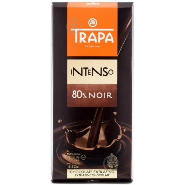 Шоколад "TRAPA" INTENSO чорний 80%, 175 г, Іспанія