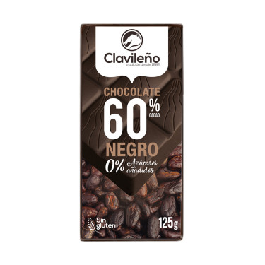 Шоколад "Clavileno" чорний 60% без цукру, 125г, Іспанія