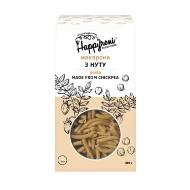 Макарони "Happyroni" завитки з нуту, 300г, Україна