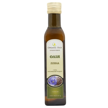 Олія "Organic Oils" Лляна, 250мл, Україна