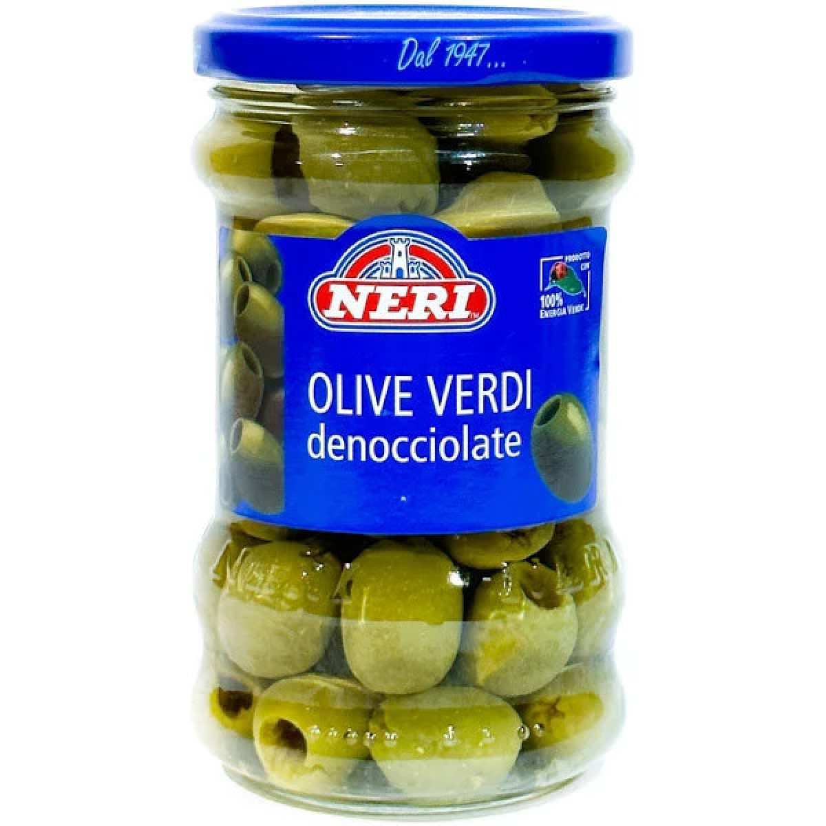 Оливки "Neri" зелені без кісточки, 85г, Італія