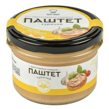 Паштет "Шеф-Повар" курячий з часником і яйцем, 100г, Україна