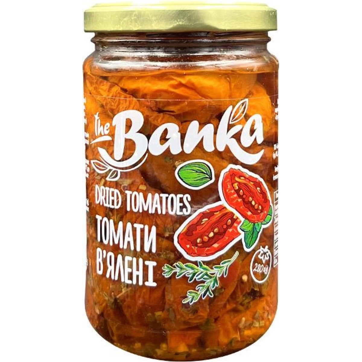 Томати в'ялені "The Banka" в оліїі, 280г, Україна
