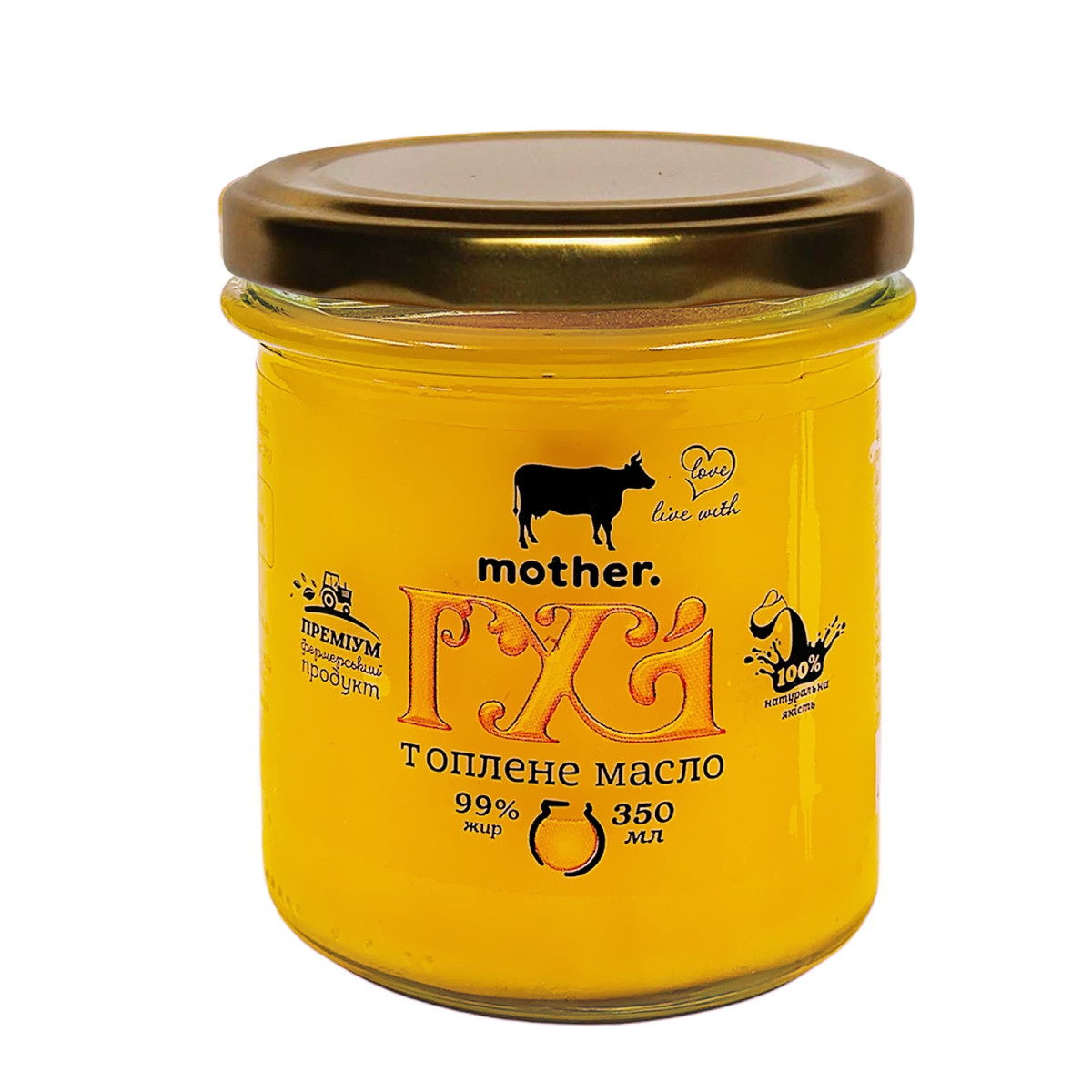 Масло "Mother" вершкове топлене ГХІ 99%, 350г, Україна