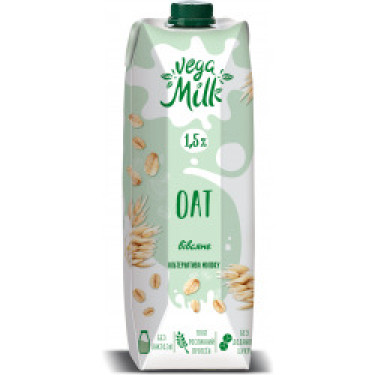 Молоко "Vega Milk" Вівсяне, 0.95л, Україна