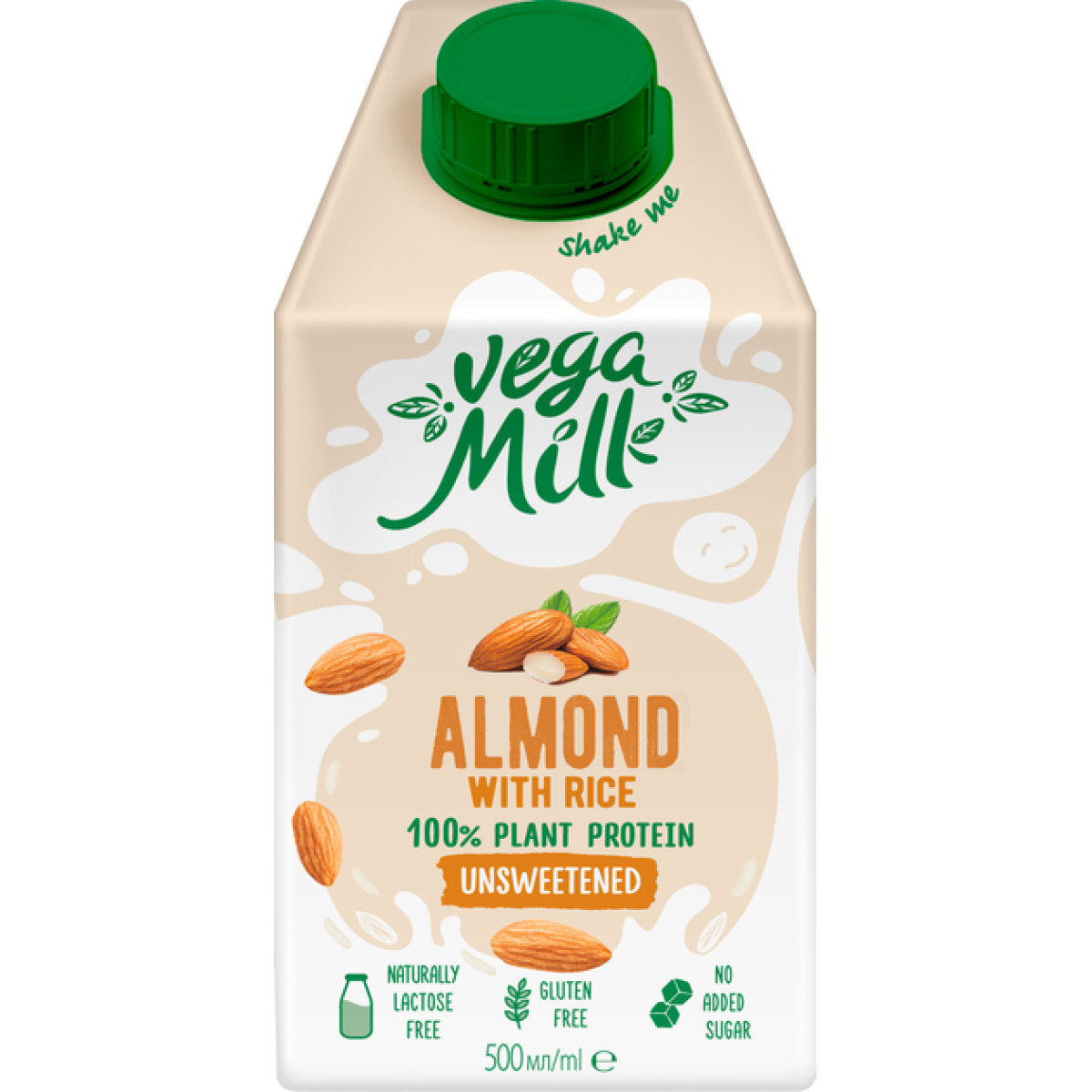Молоко "Vega Milk" Миндальне з рисом, 0.5л, Україна