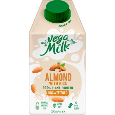 Молоко "Vega Milk" Миндальне з рисом, 0.5л, Україна