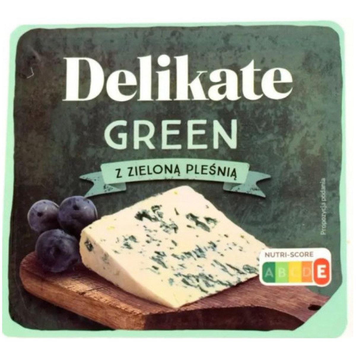 Сир "Delikate" Green з зеленою пліснявою, 100 г, Польща