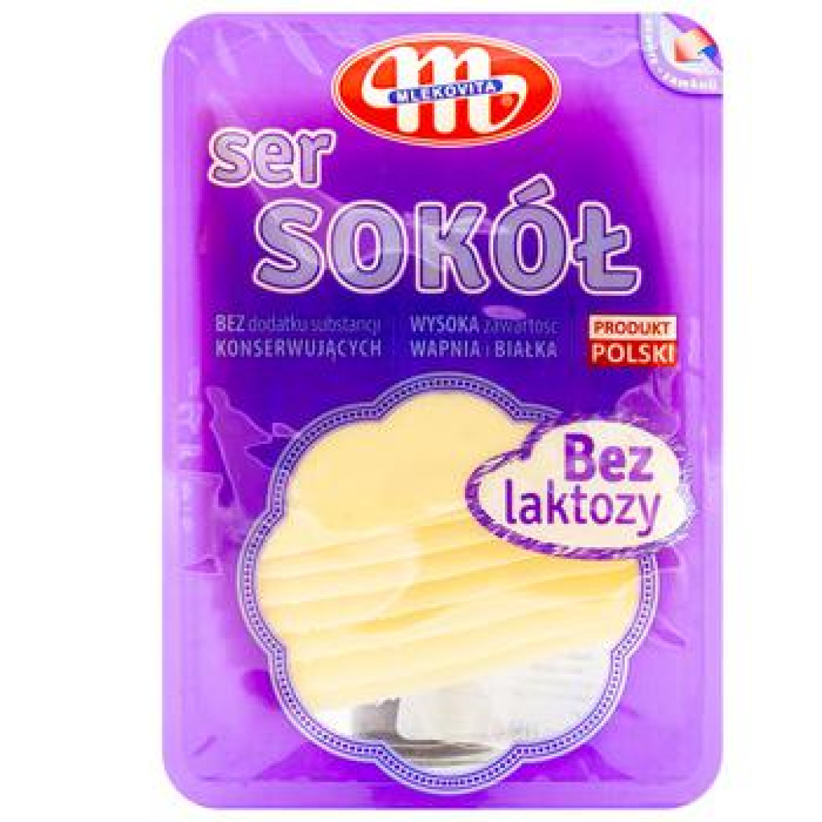 Сир "Mlekovita" без лактози Гауда, 150г, Польща