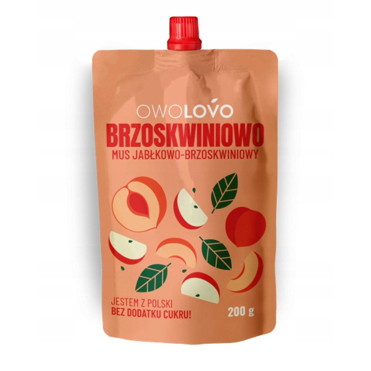 Мус "Owolovo" яблучно-персиковий, 200г, Польща