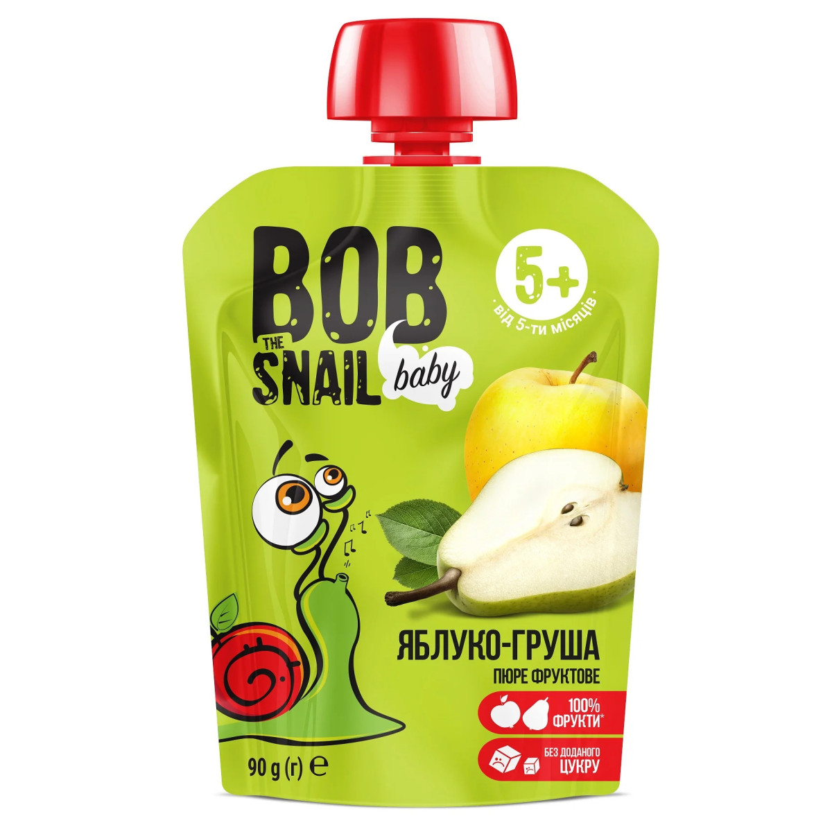 Пюре фруктове "Bob Snail" Яблуко-Груша, 90г, Україна
