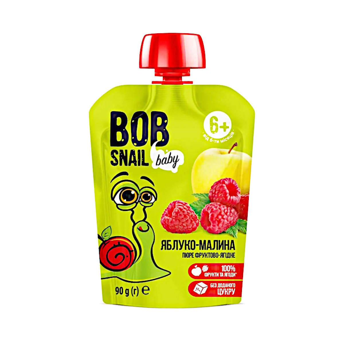 Пюре фруктове "Bob Snail" Яблуко-Малина, 90г, Україна