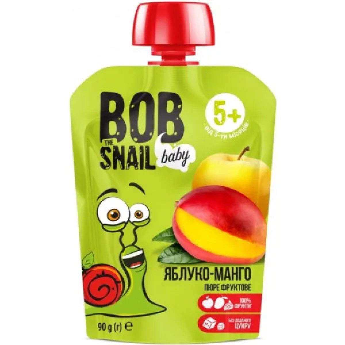 Пюре фруктове "Bob Snail" Яблуко-Манго, 90г, Україна