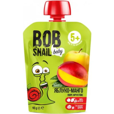 Пюре фруктове "Bob Snail" Яблуко-Манго, 90г, Україна