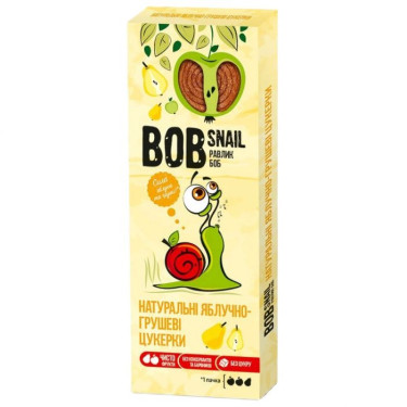Цукерки "Bob Snail" з яблуком, 30г, Україна