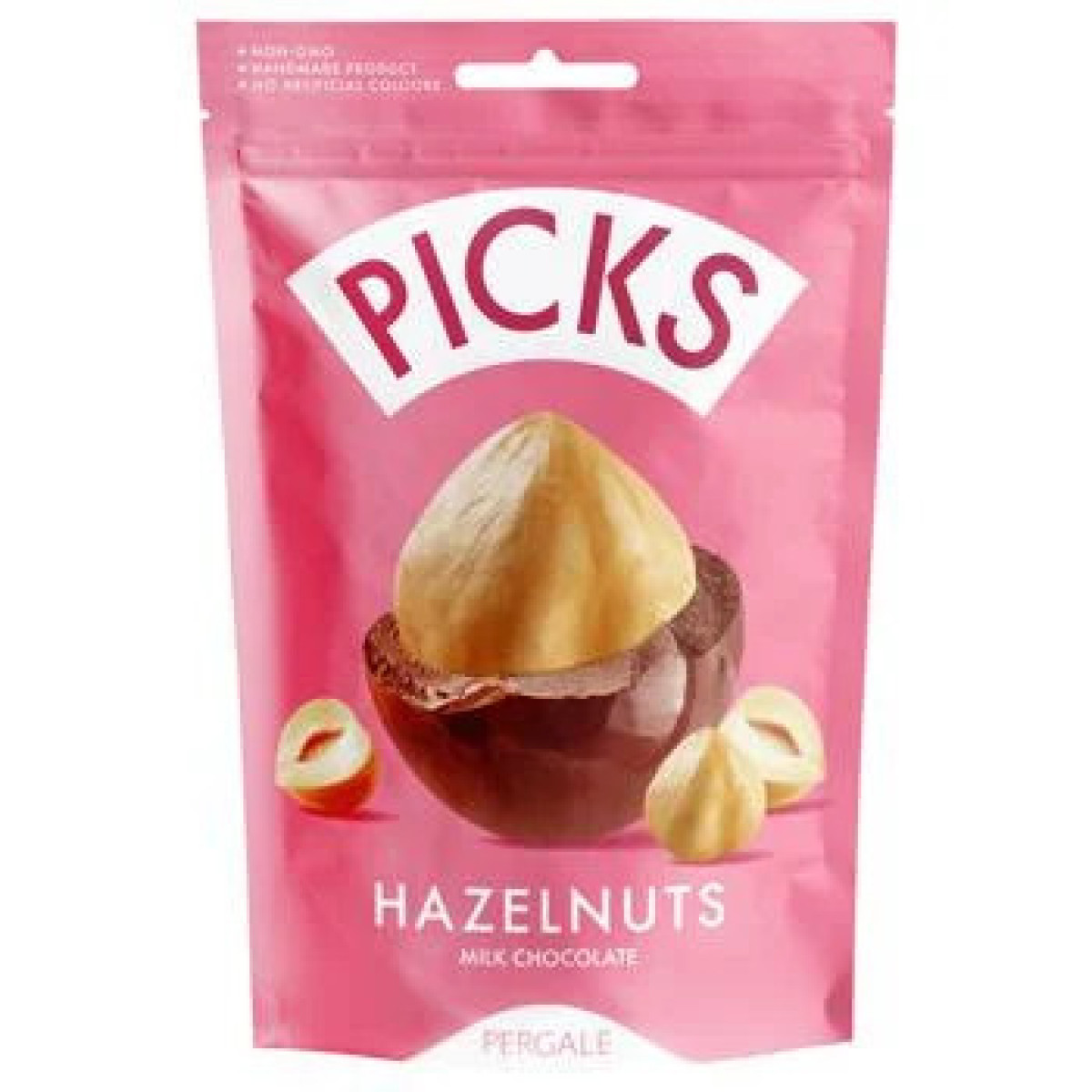 Драже "Picks" лісовий горіх в молоч. шоколаді, 90г, Литва