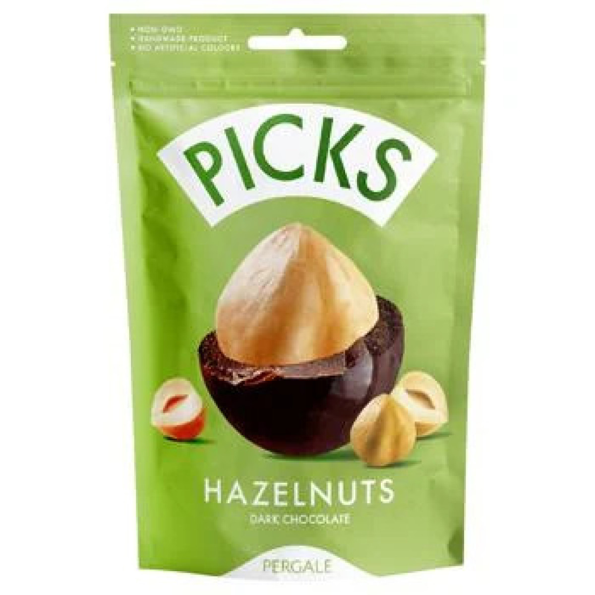 Драже "Picks" лісовий горіх в чорному шоколаді, 90г, Литва