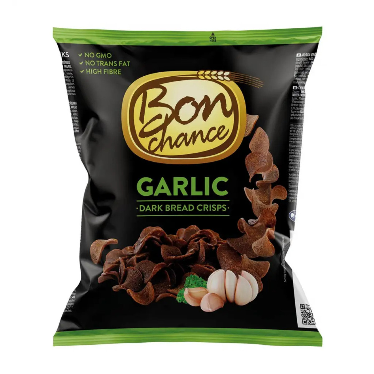 Хлібні чіпси "Bon Chance" зі часником, 120г, Литва