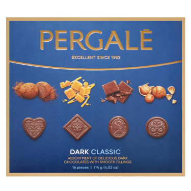 Цукерки "Pergale" Classic з чорним шоколадом, 114г, Литва