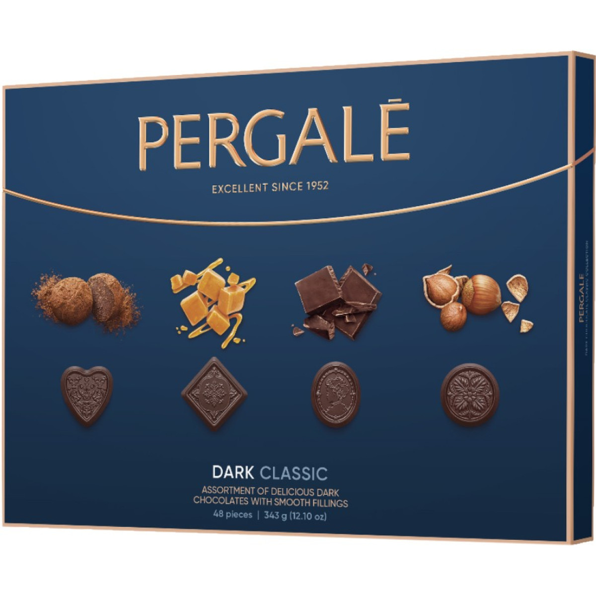 Цукерки "Pergale" Classic з чорним шоколадом, 343г, Литва