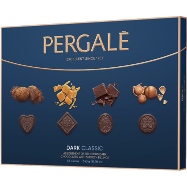 Цукерки "Pergale" Classic з чорним шоколадом, 343г, Литва