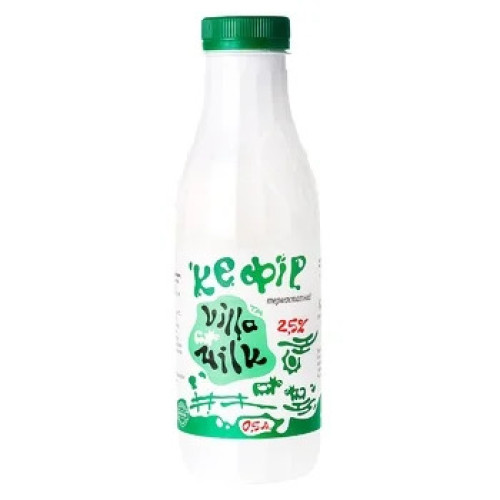 Кефір " Villa milk " 2,5 % , 0,5 л