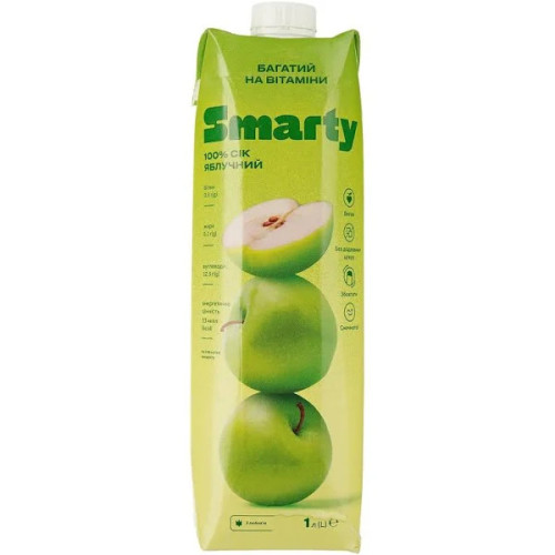Сік "Smarty" яблучний , 1 л