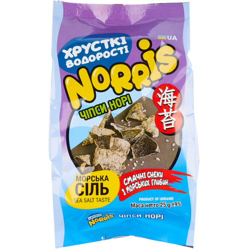 Чипси "Norris" норі з сіллю , 25 г