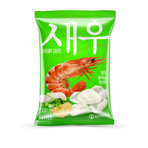 Чіпси "Shrips" креветкові з вершково-часниковим смаком, 50 г
