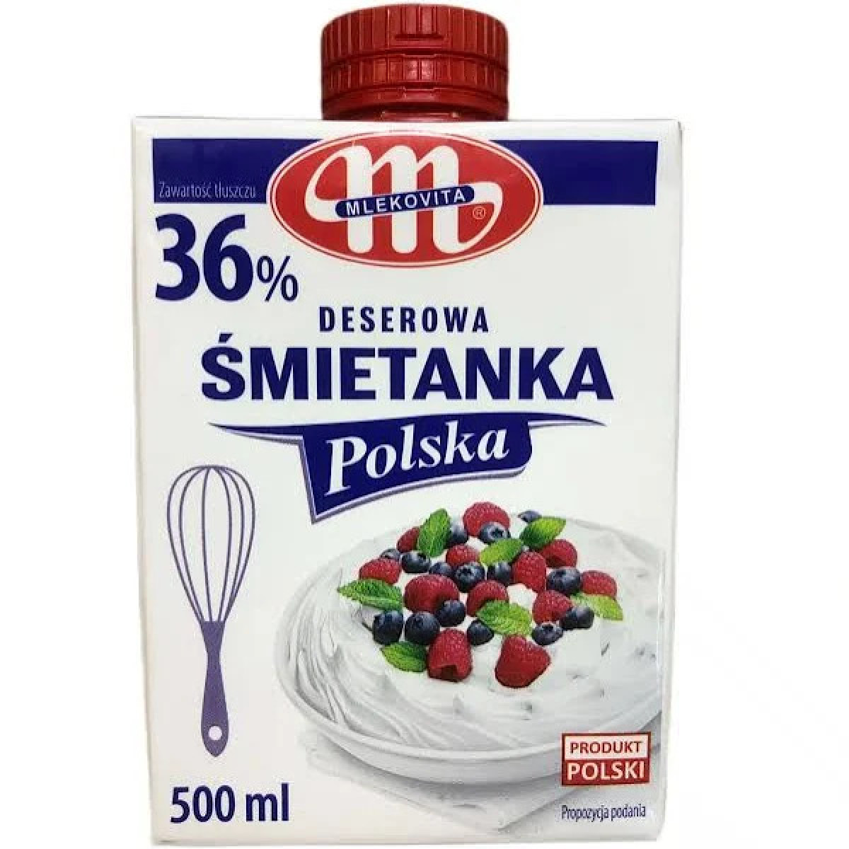 Вершки "Mlekovita" 36%, 0.5л, Україна