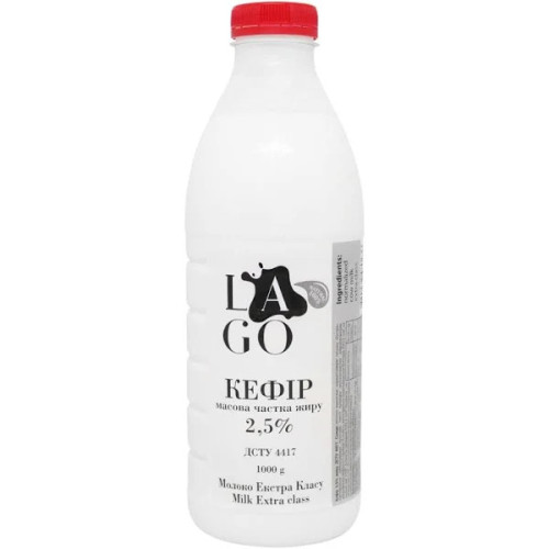 Кефір "Lago milk" 2,5 % , 0.5 л