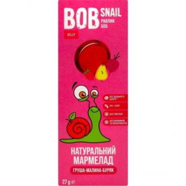 Мармелад "Bob Snail" груша-малина-буряк, 27г, Україна