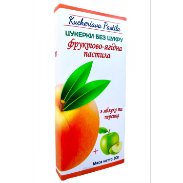 Пастила "Кучерява" з яблука та персика, 30г, Україна