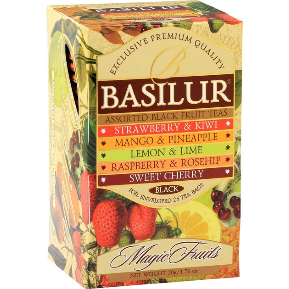Чай "Basilur" магічні фрукти "Асорті" 25шт*1.5г, Шрі-Ланка